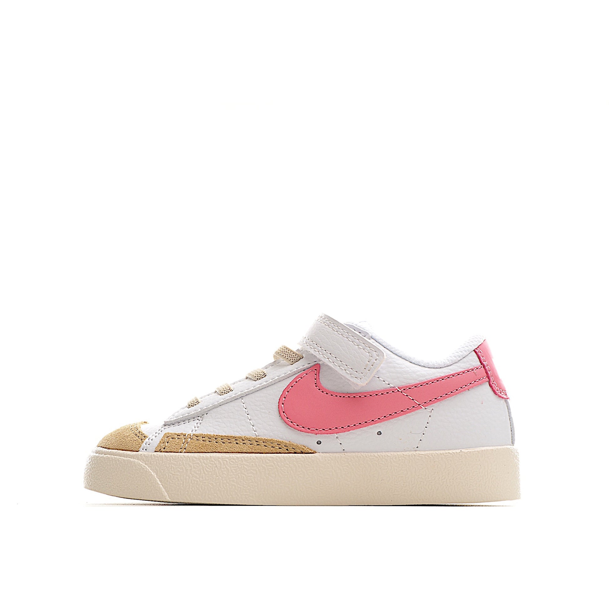 Trail Blazers Velcro Low-Top Kids Sneakers" white, pink"