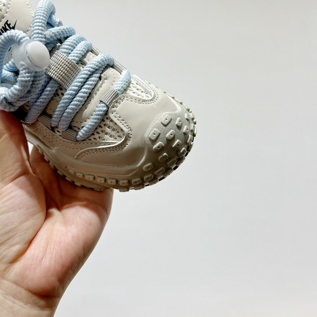 NK mesh drawstring children's tire shoes "Light Gray/ blue"