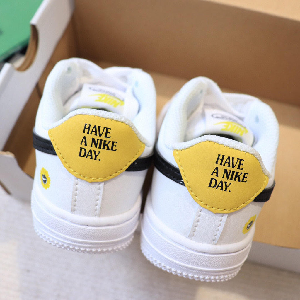 Air Force low-top lace-up sneakers" white"