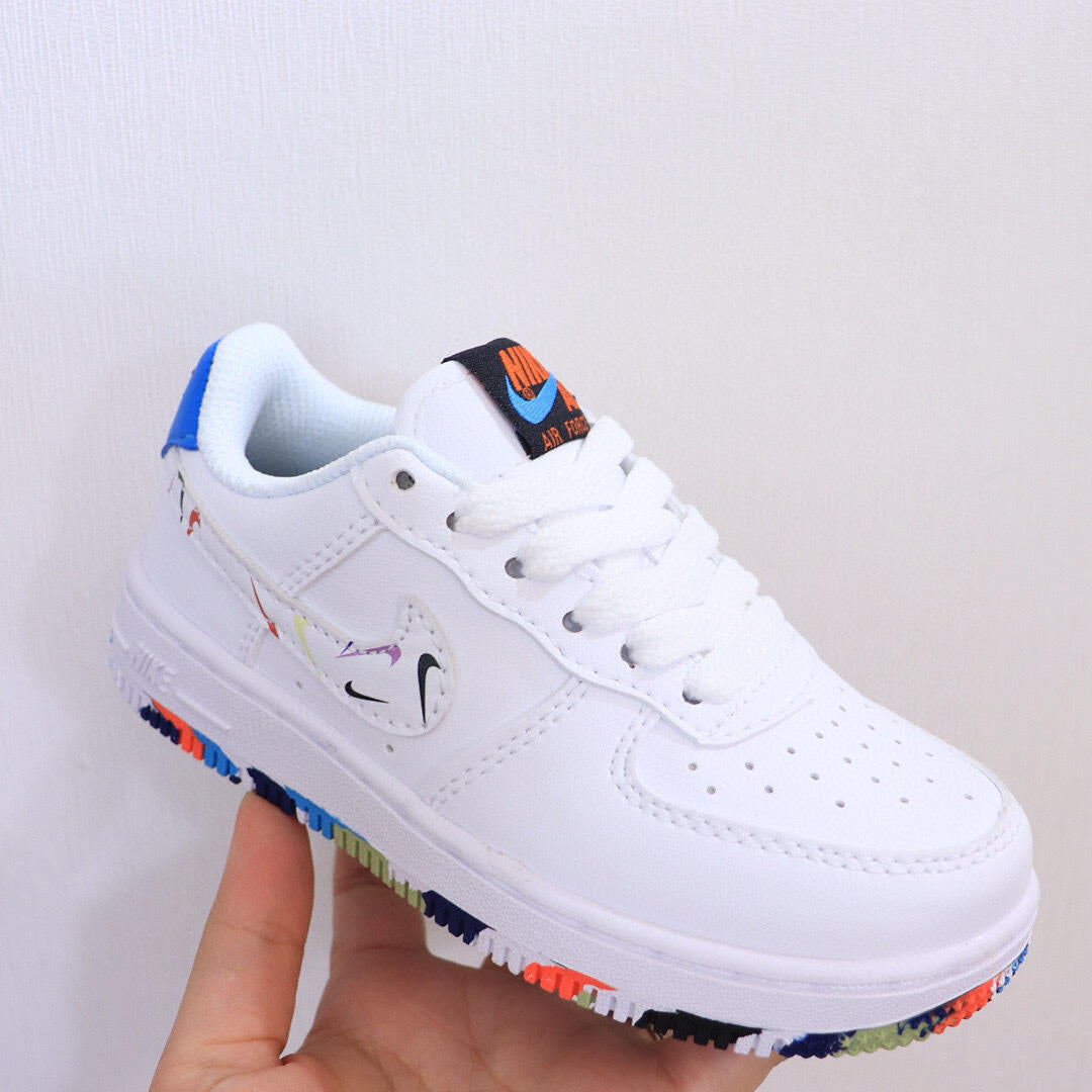Air Force low-top lace-up sneakers" white"