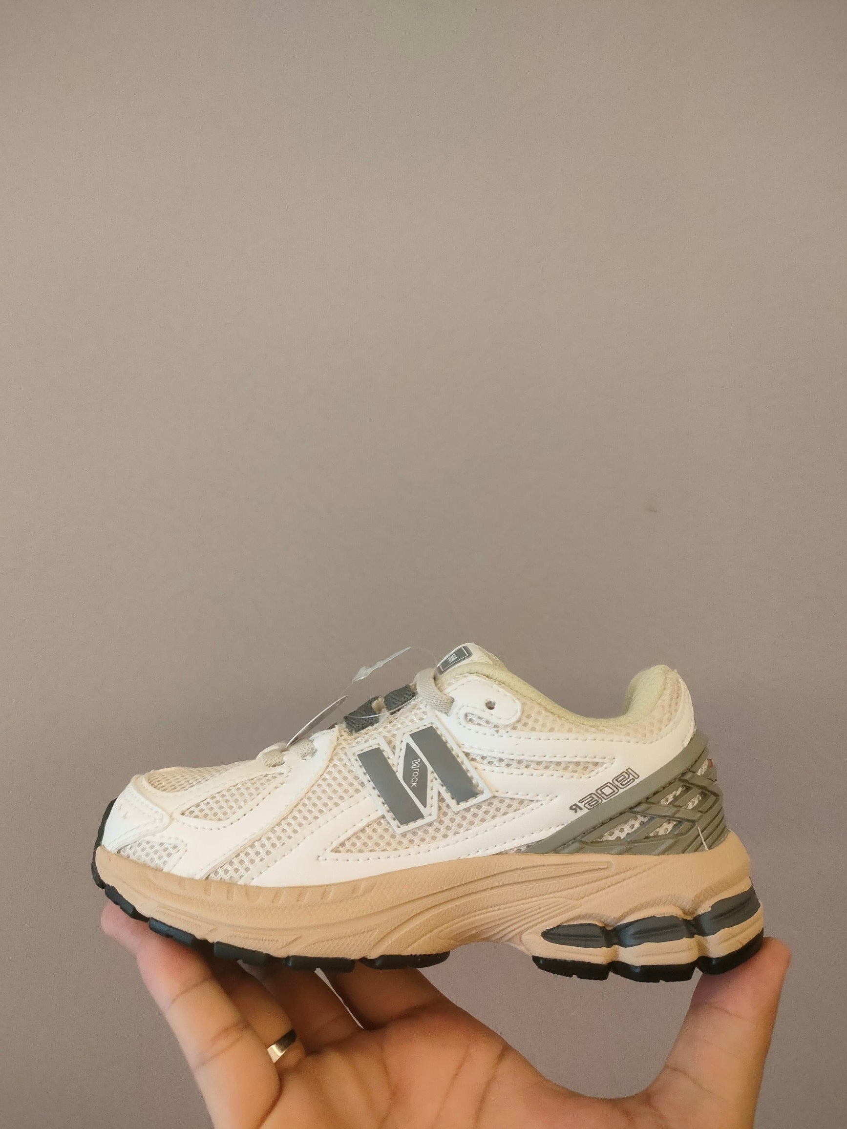 NB1906 parent-child sports shoes" cream, light green"