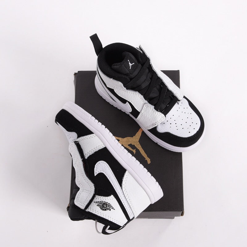 Jordan high top elastic band"  white, black"