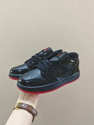 Qiao Yizhuan G version low-top children's lace-up sports shoes" black"