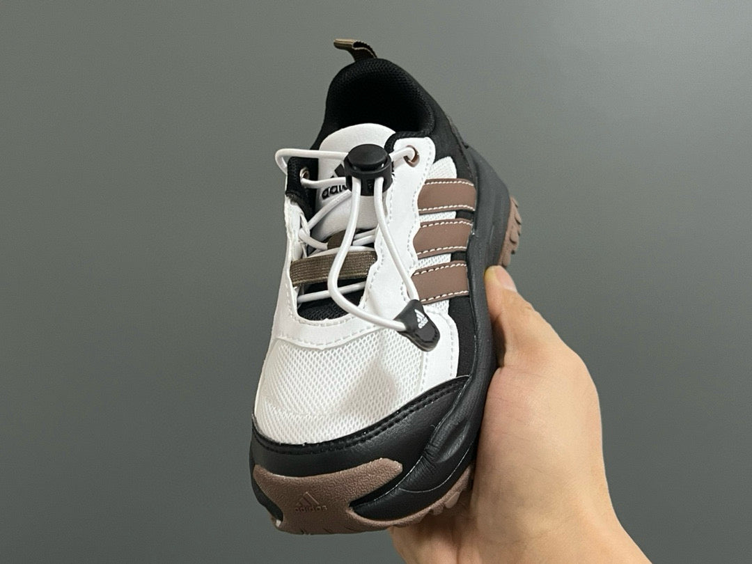 Adidas new elastic buckle children's shoes" white, brown, black"