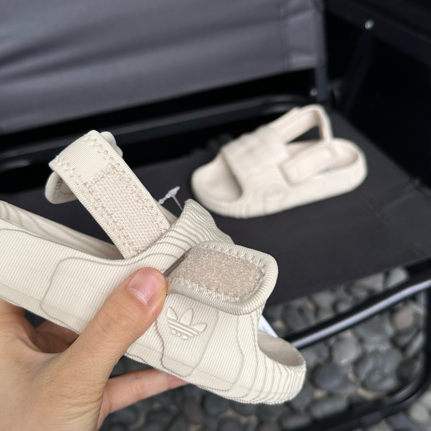 Adidas two-way beach sandals" cream"