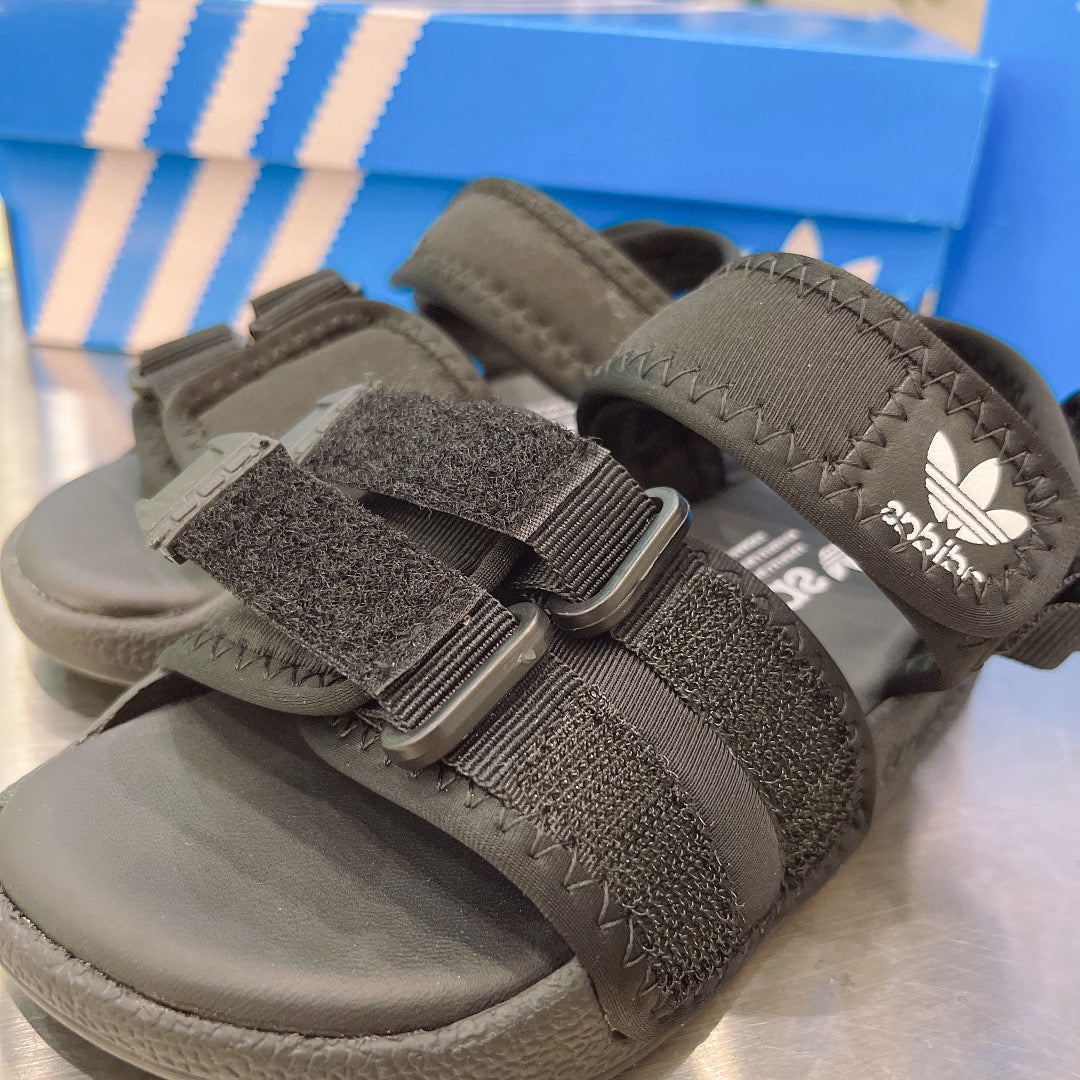 Adidas clover hook and loop beach sandals" black"