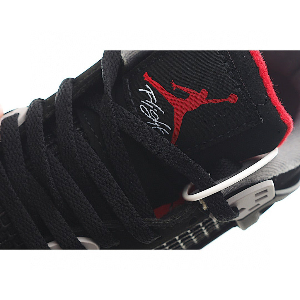 NK AJ 4th generation lace-up basketball air cushion children's shoes" black, gray"