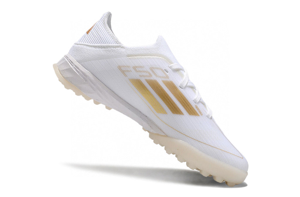 Adidas F50 knitted waterproof football shoes" white"