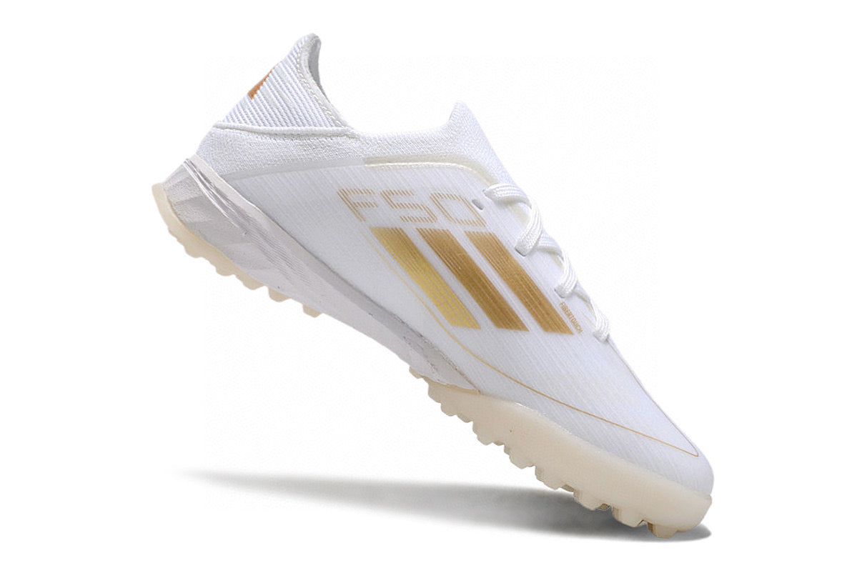 Adidas F50 knitted waterproof football shoes" white"