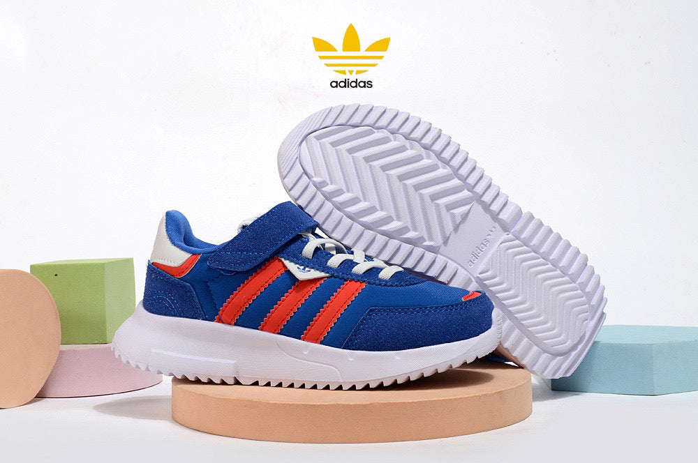 Adidas clover lightweight soft sole" blue, red"
