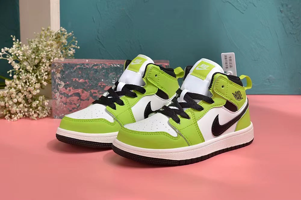 Jordan AJ1 children's shoes" white, olive green"