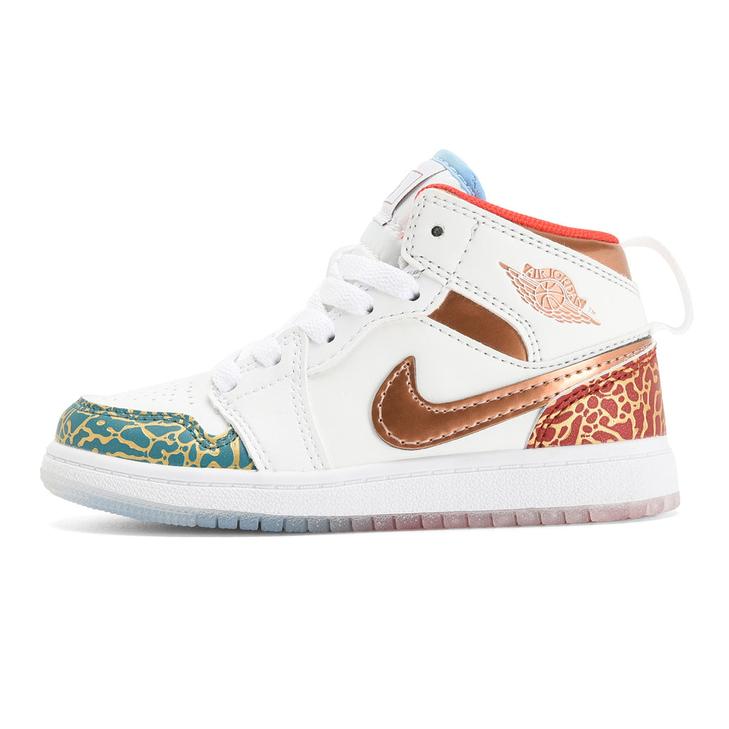 AJ-127" white, brown, green"