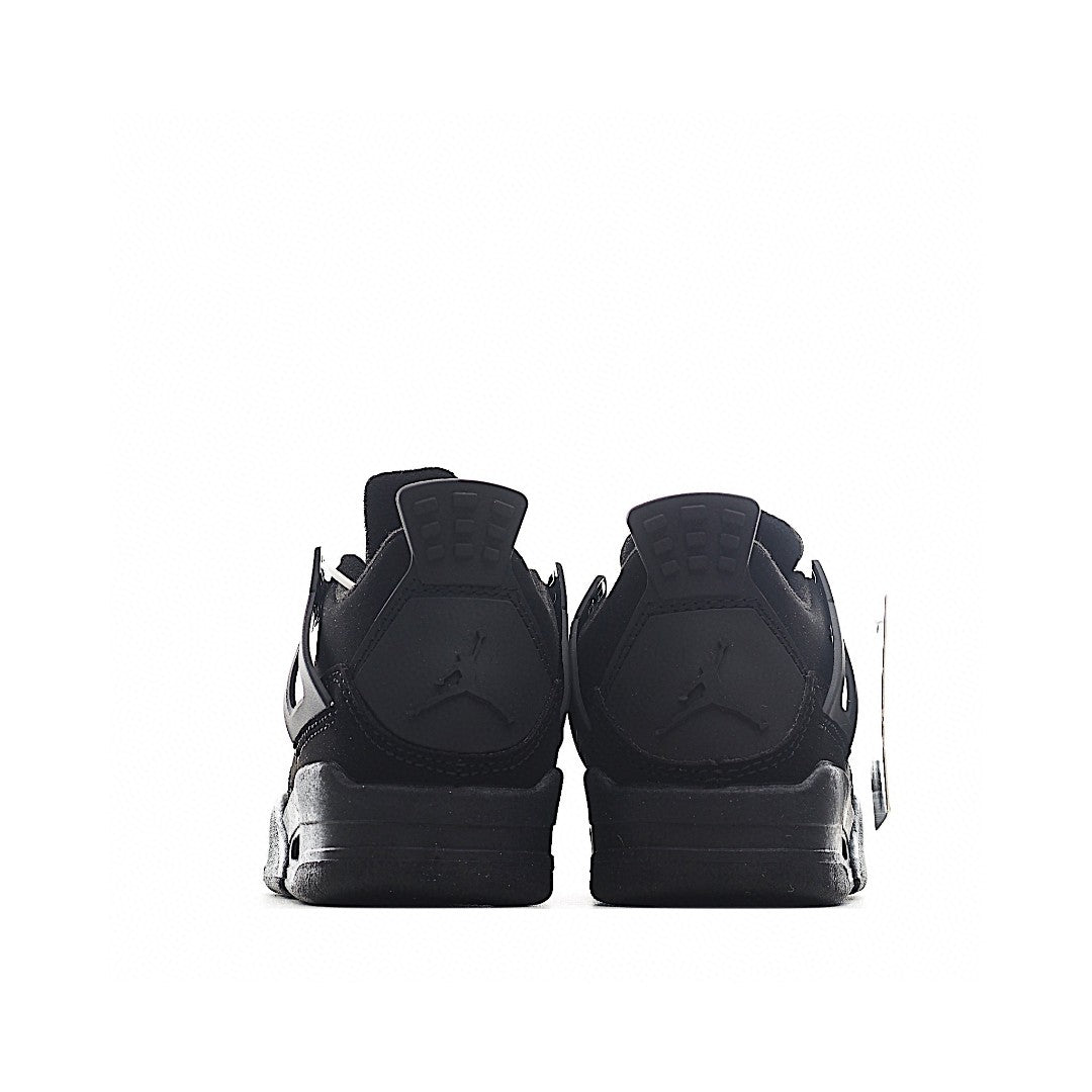 NK AJ 4th generation lace-up basketball air cushion children's shoes" black"