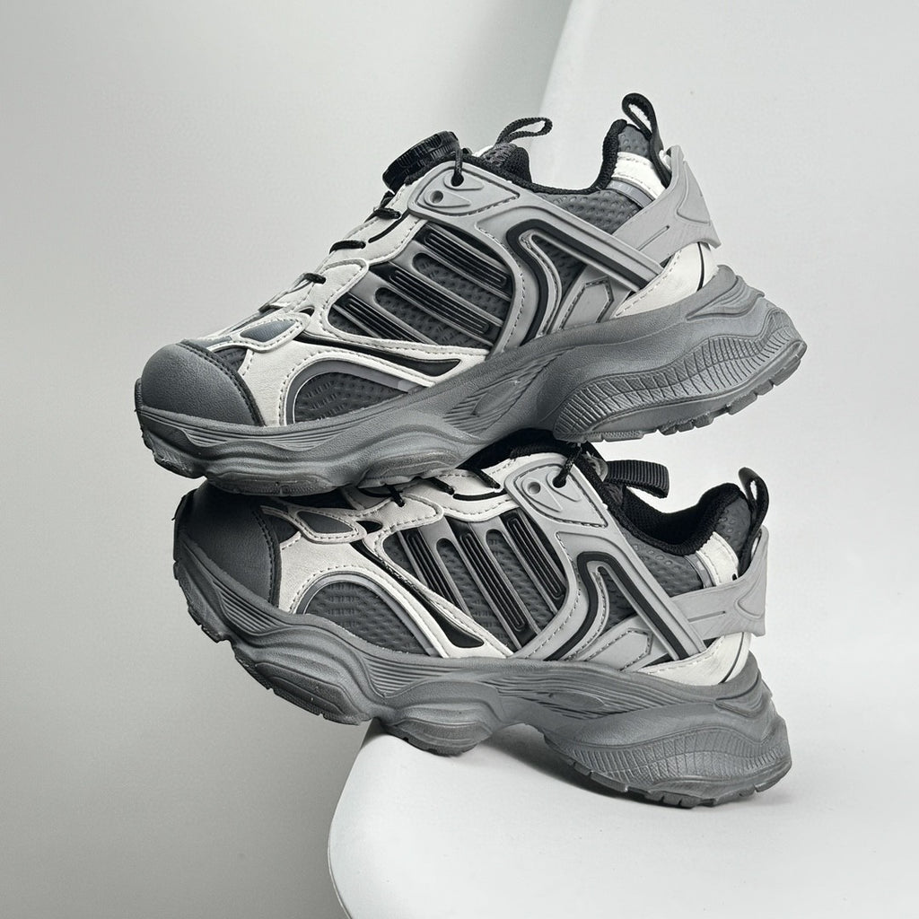 Adidas XLG Runner Deluxe runner dad shoes" silver"