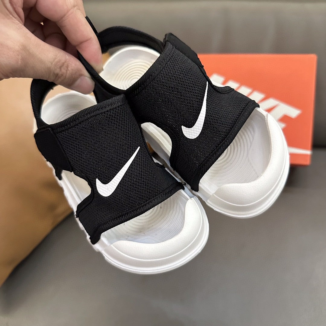 NK cute little closed toe mesh sandals" black"