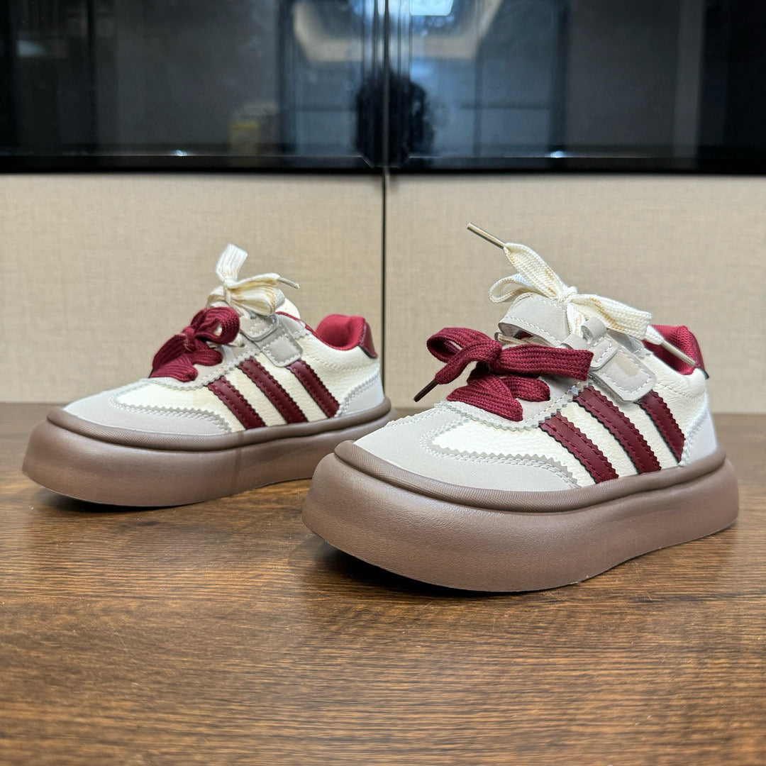 Adidas training invisible Velcro sneakers" Cream,  burgundy"