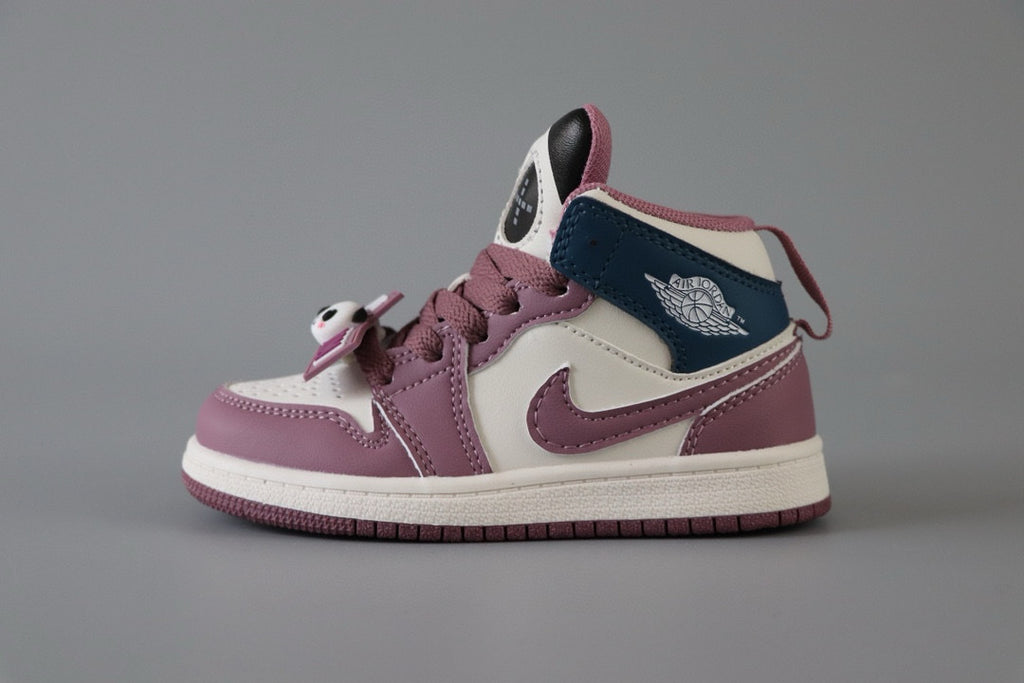 AJ Jordan Panda Light Shoes" cream, dark purple"