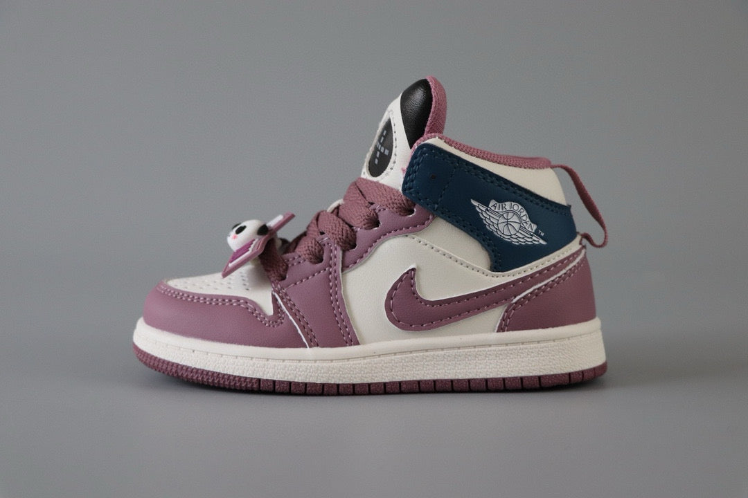 AJ Jordan Panda Light Shoes" cream, dark purple"