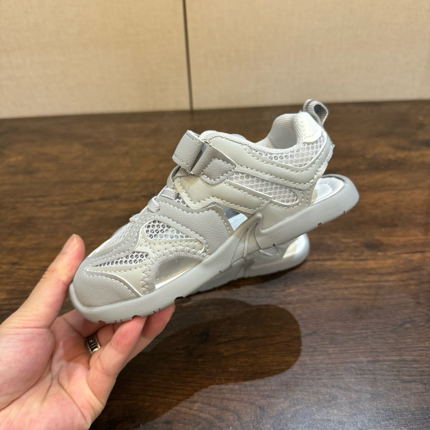 Miumiu co-branded river sandals" light gray"