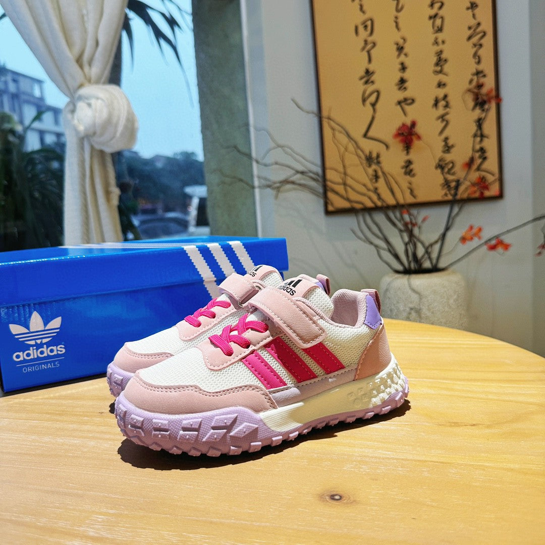 adidas mesh casual hiking shoes" pink, purple, cream"
