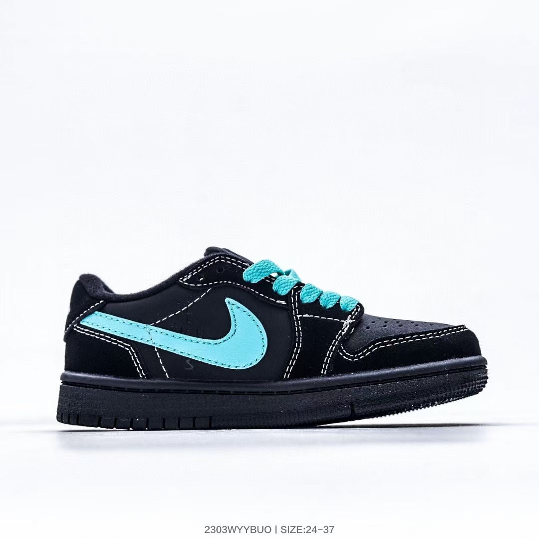 Jordan low-top reverse hook black warrior" black, turquoise"