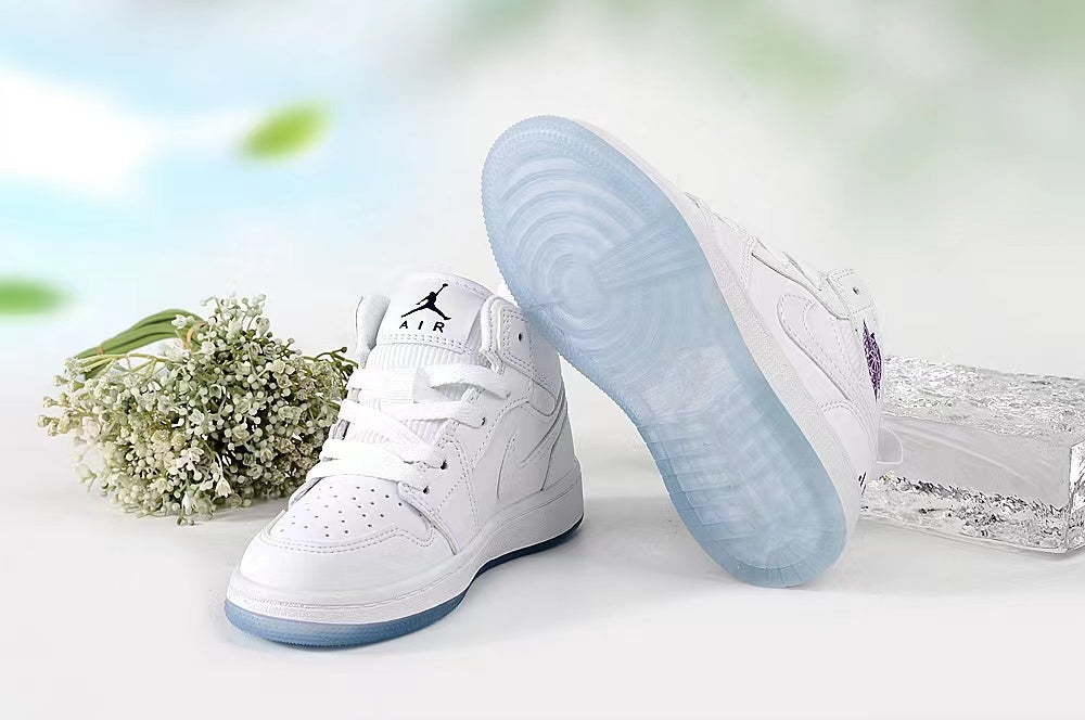 Jordan AJ1 children's shoes" white"