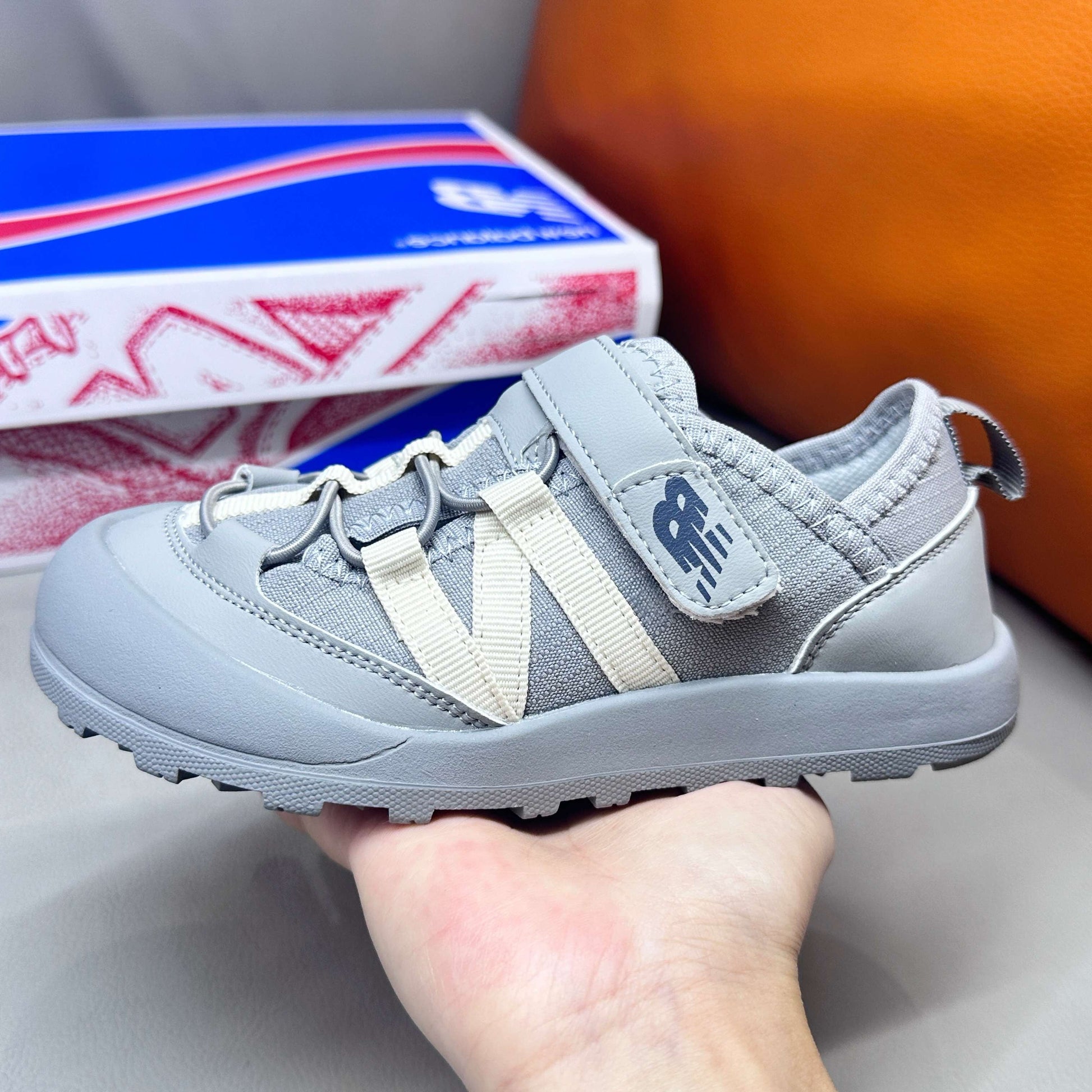 N3205 Velcro Sandals "light -grey "