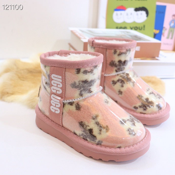 UGG children's jelly boots "pink base with a lighter"