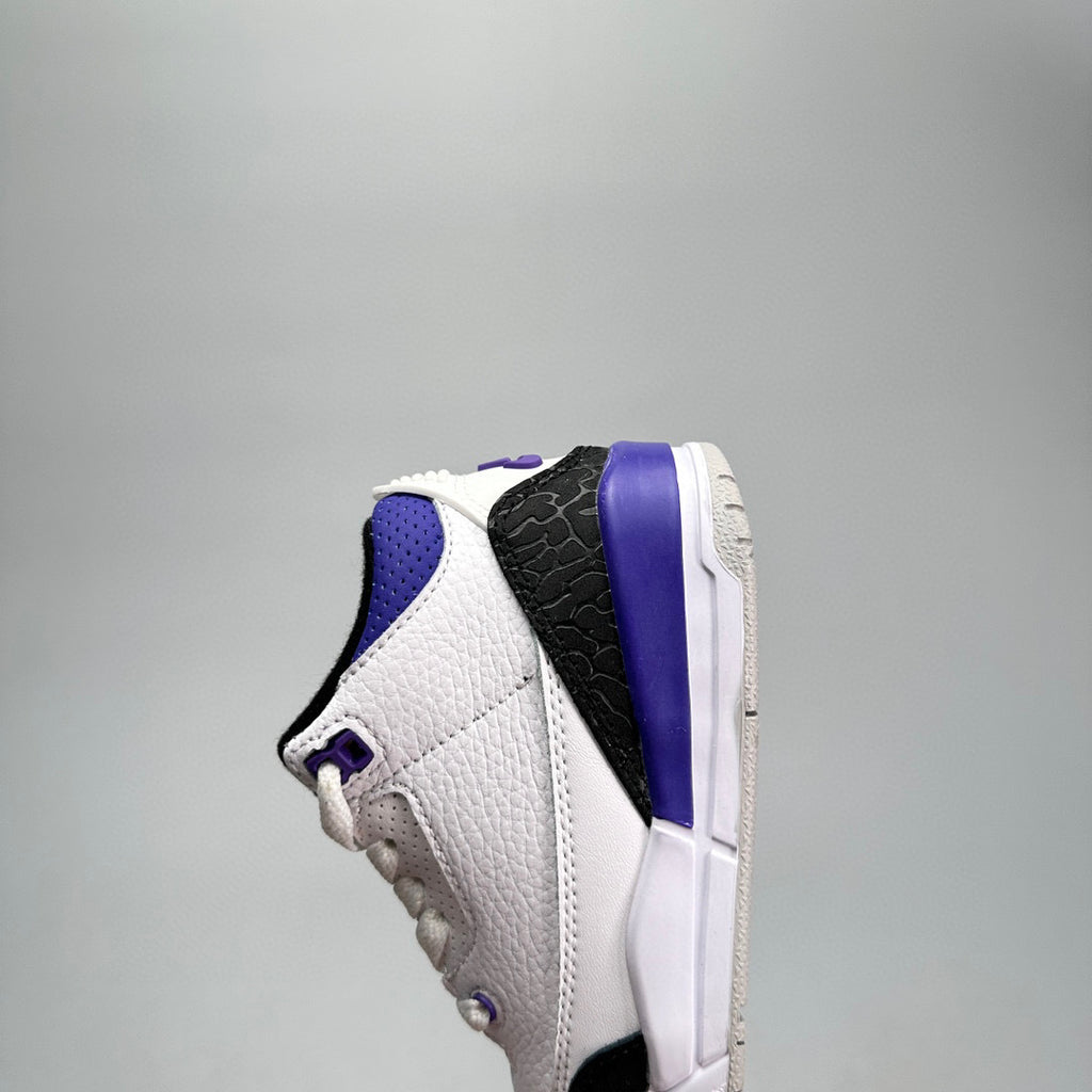 Jordan 3 children's shoes" white, black, blue"
