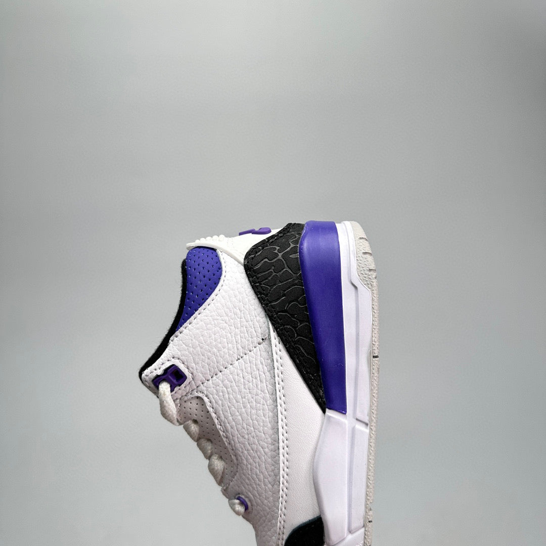 Jordan 3 children's shoes" white, black, blue"