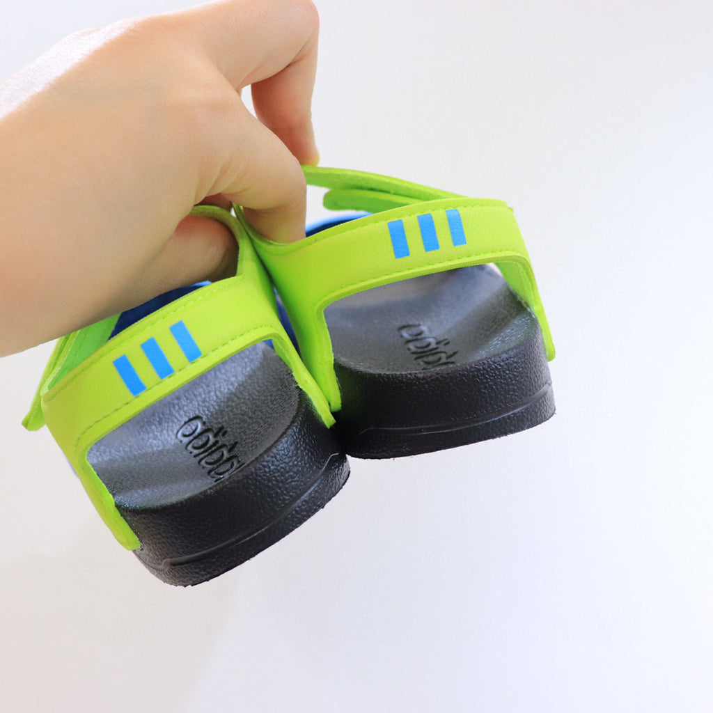Adidas Candy Velcro Sandals" black, green, blue"
