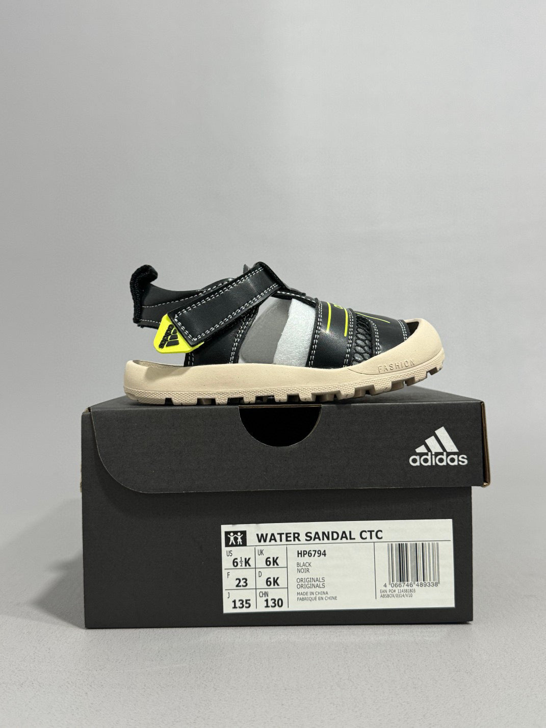 Adidas hollow Velcro sandals" black"
