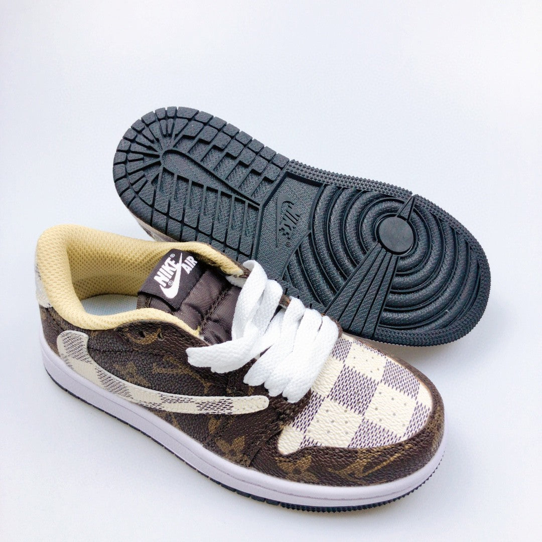 Jordan low-top reverse hook black warrior" brown , cream"
