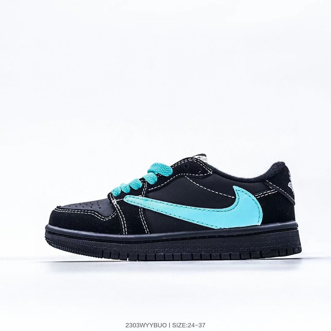 Jordan low-top reverse hook black warrior" black, turquoise"