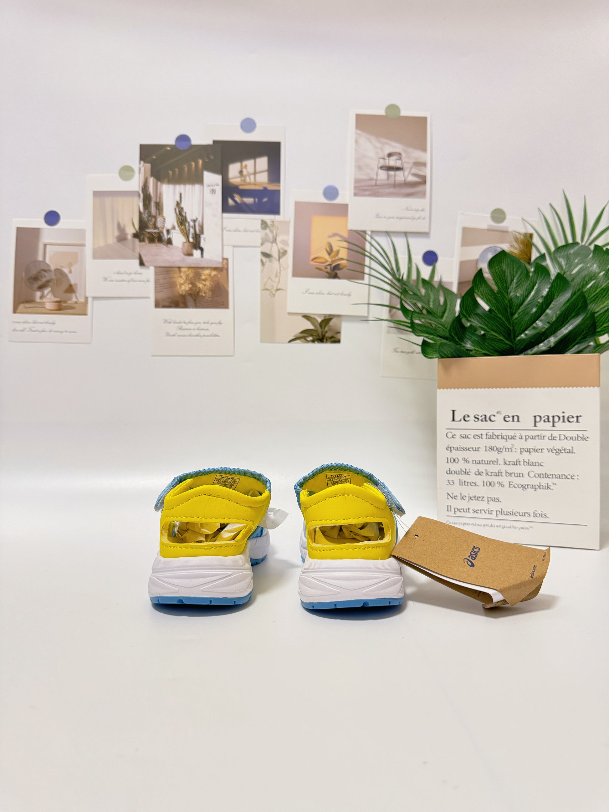 YSS new Velcro sandals "blue, yellow"