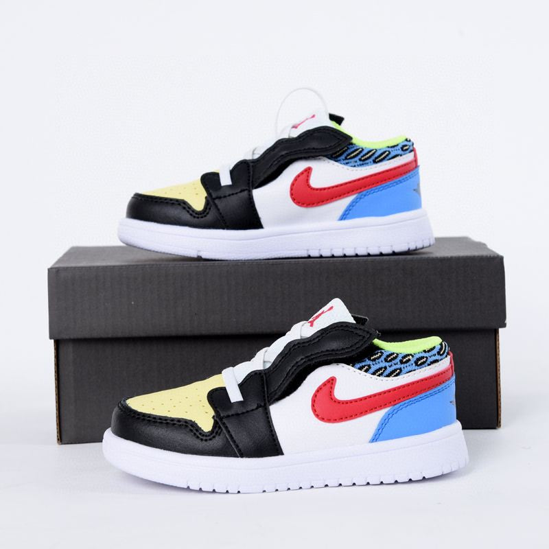 Jordan low top elastic band" white, black, blue, red, yellow"