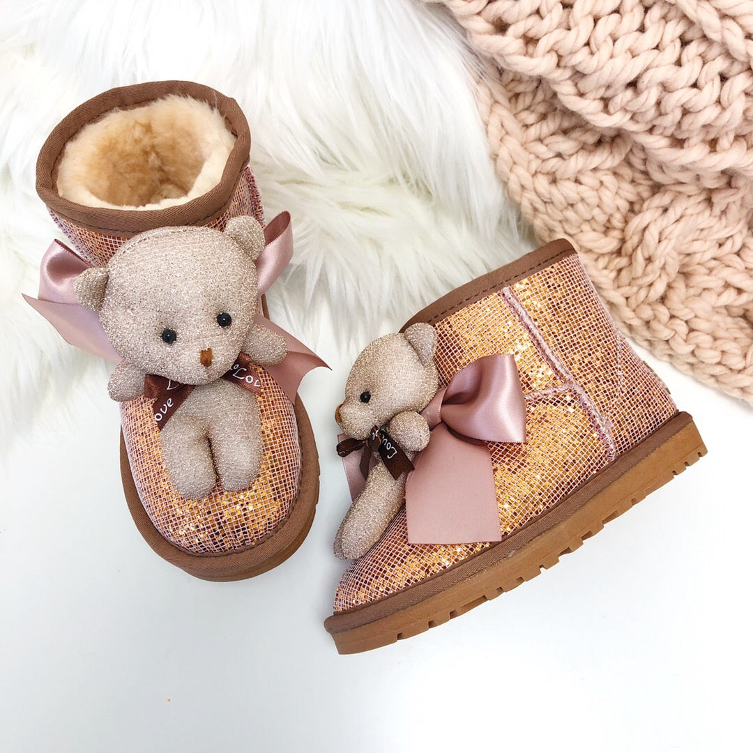 UGG Bear Snow Boots "rose gold "