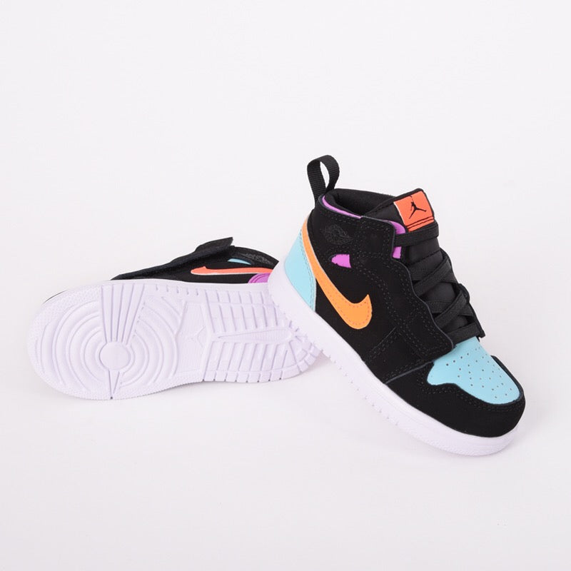 Jordan high top elastic band" black, purple, blue"