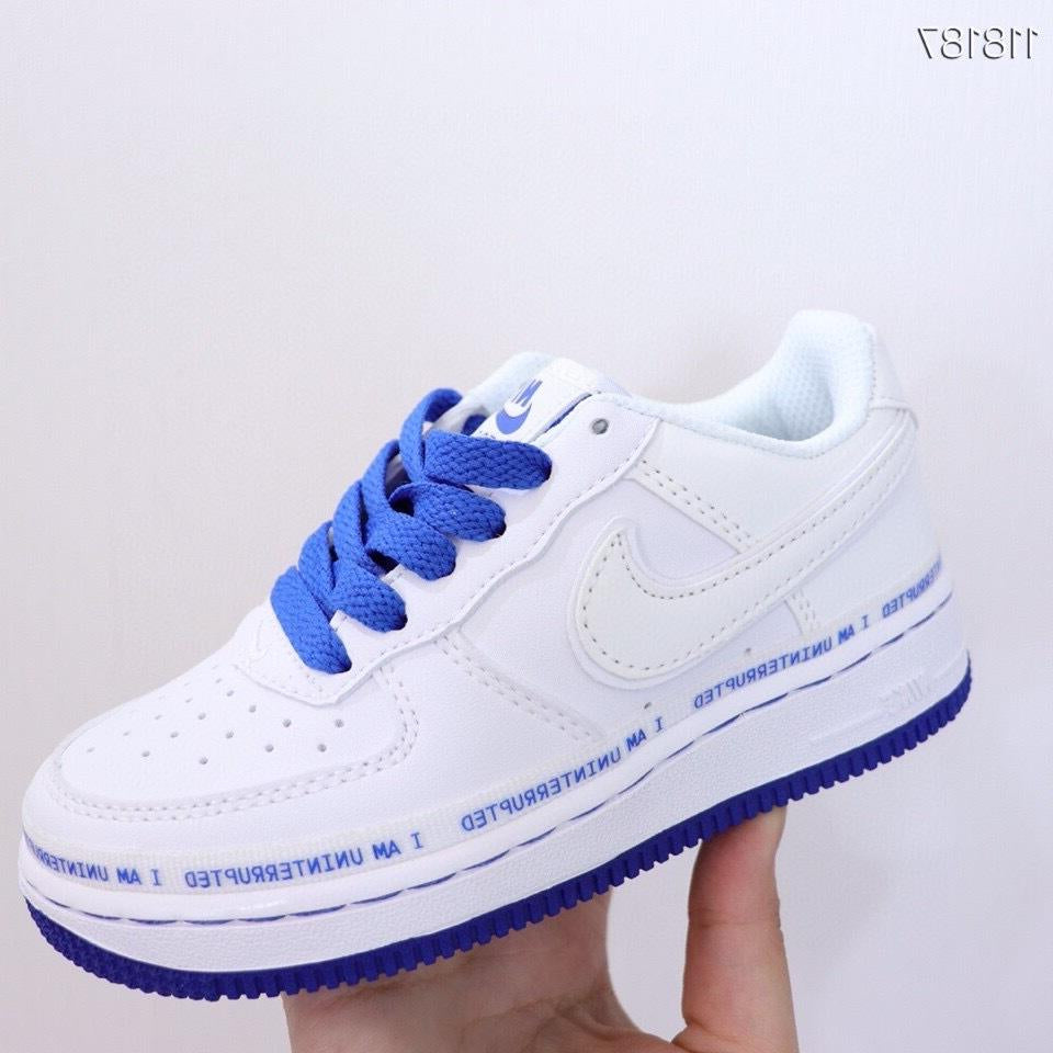 Air Force low-top lace-up sneakers" white"