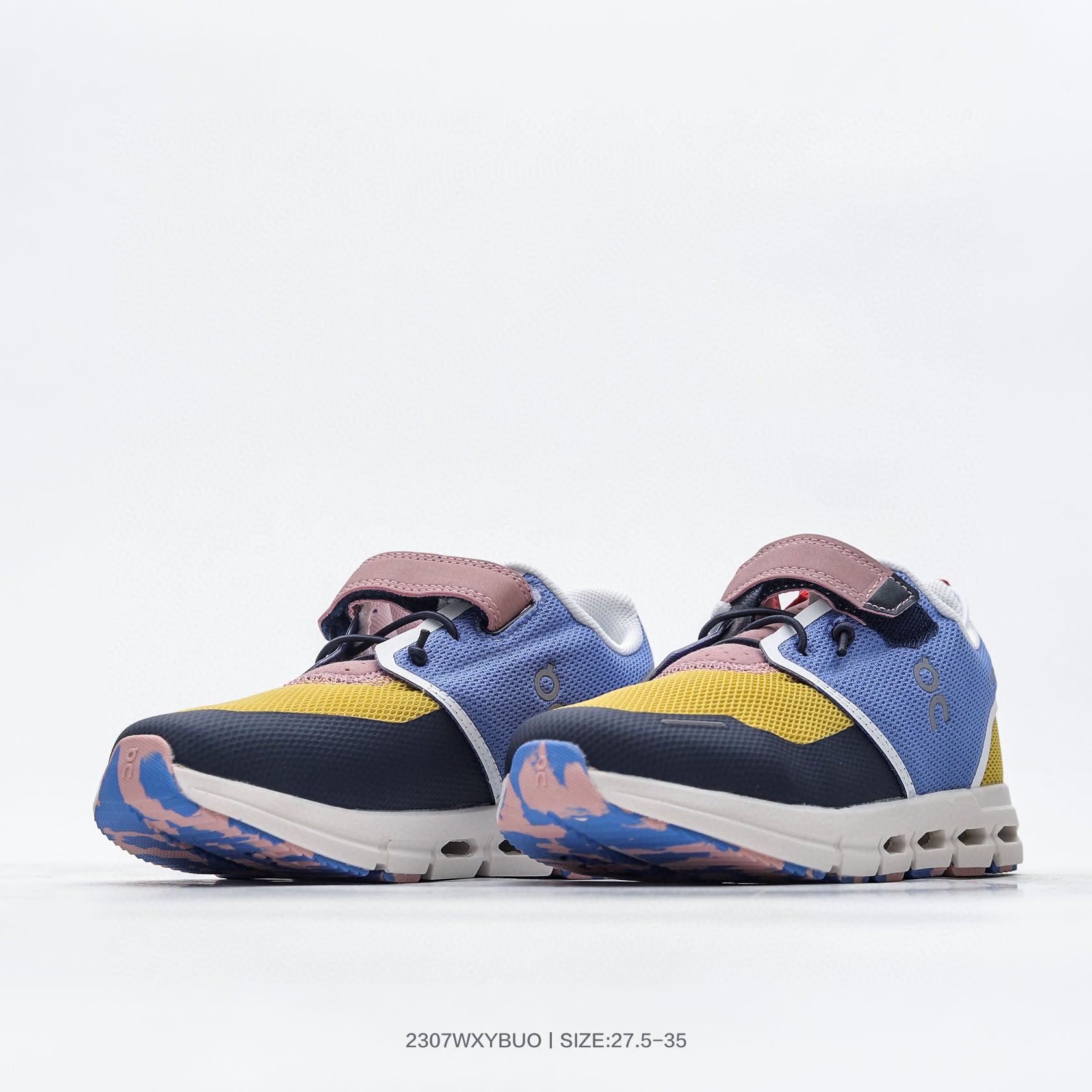 ON Cloud running comprehensive sports shoes "  yellow, navy"