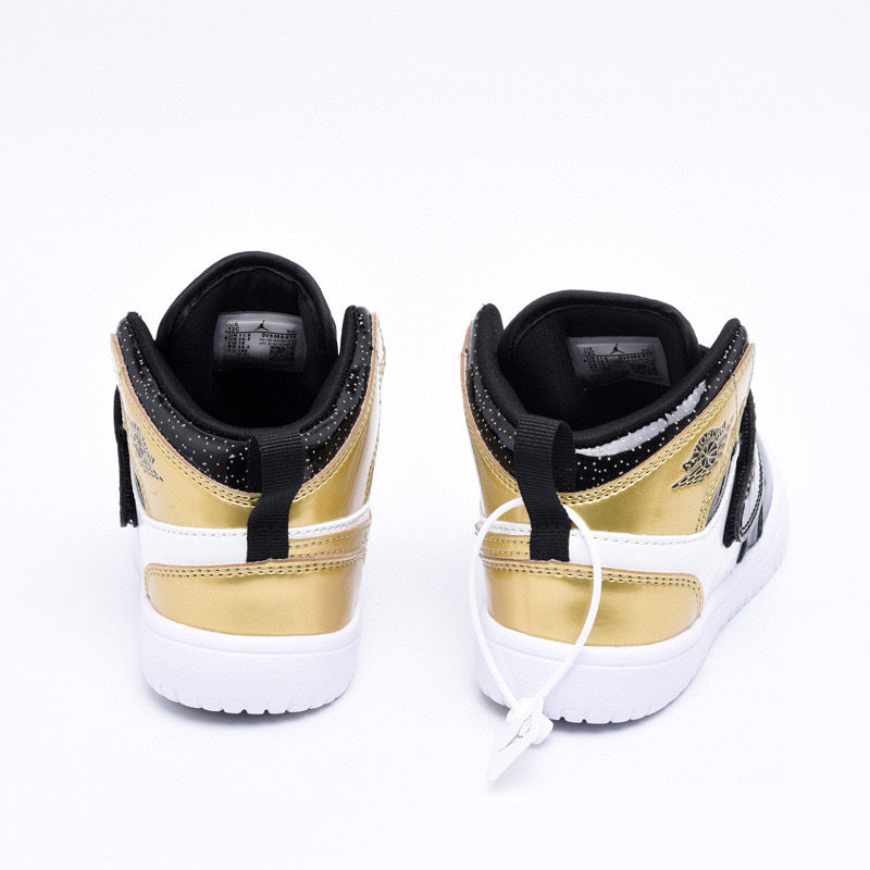 Jordan Wings Kids Shoes" white, black, gold"