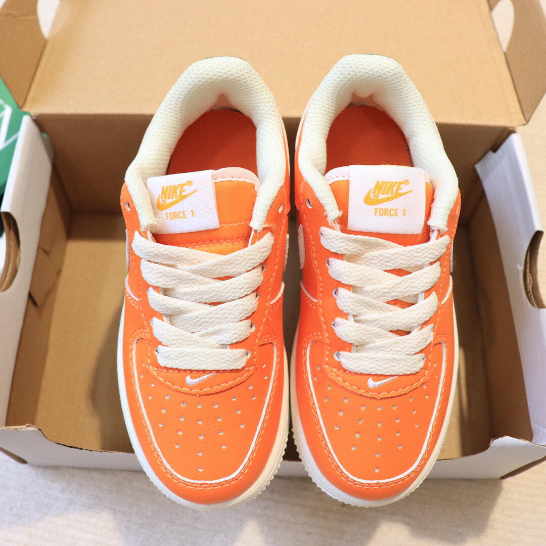 Air Force low-top lace-up sneakers" Orange"