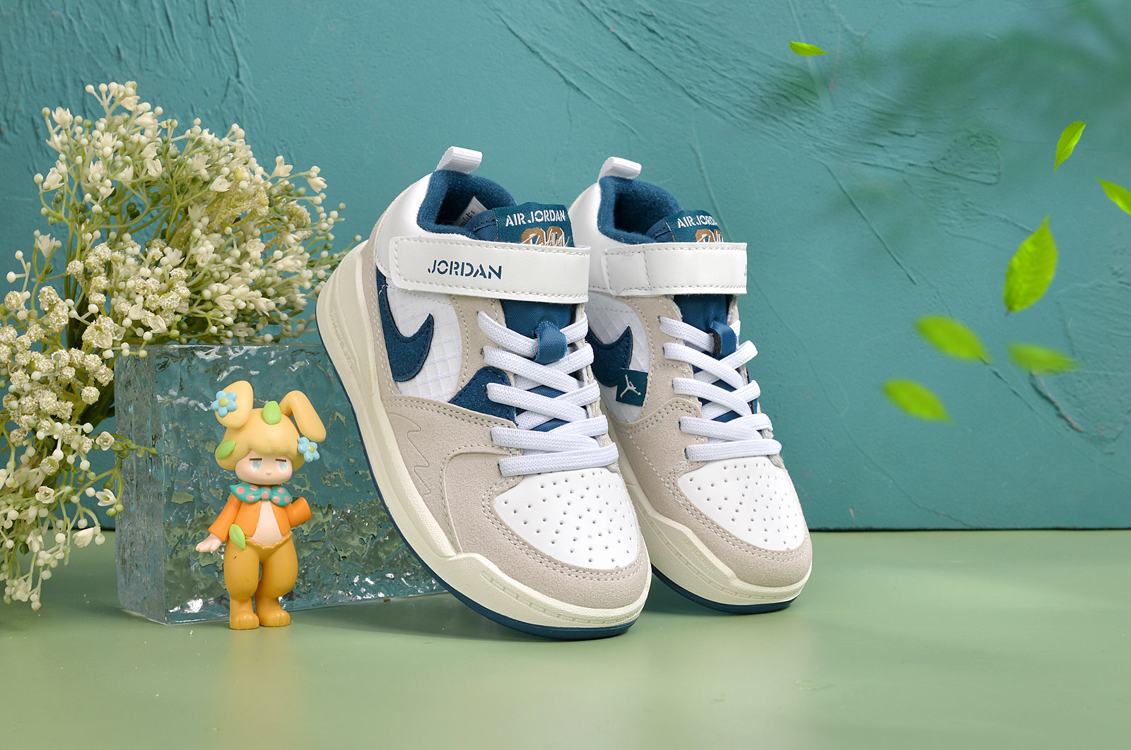 Nike Jordan 90 children's casual shoes" gray, blue"