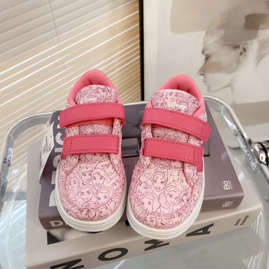Adidas co-branded Velcro children's shoes" white, pink"