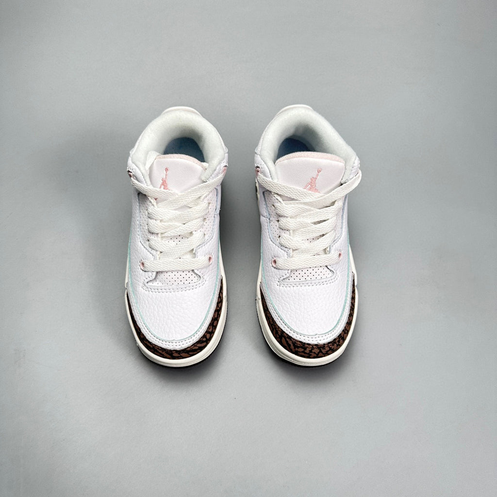 Jordan 3 children's shoes" white, dark brown"