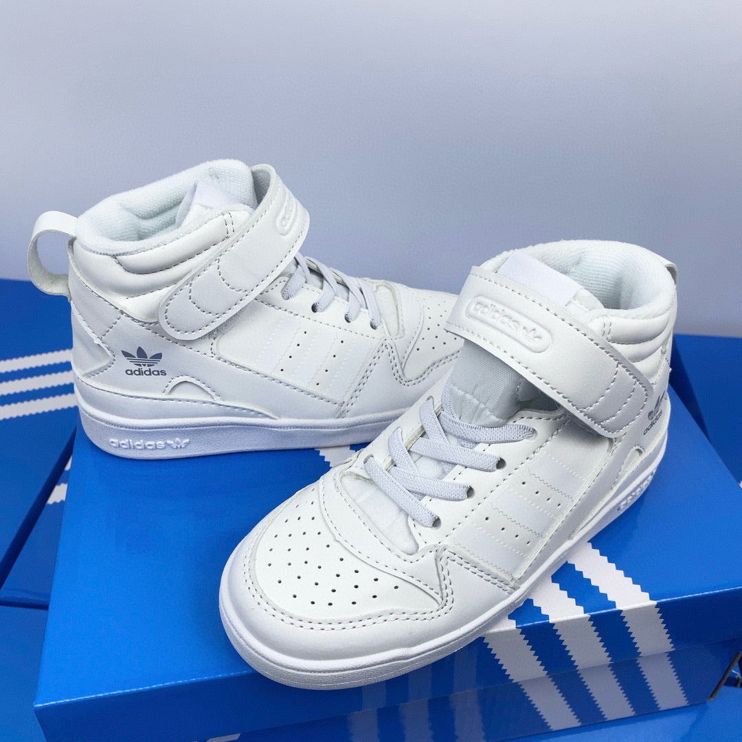 Adidas 84 high-top children's shoes" white"