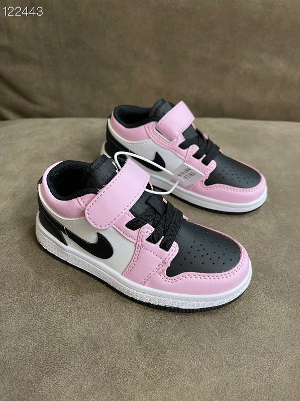 AIR JORDAN 1 low-top Velcro"  white, pink, black"