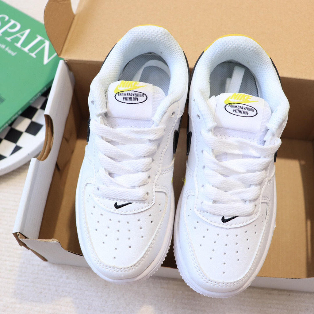 Air Force low-top lace-up sneakers" white"