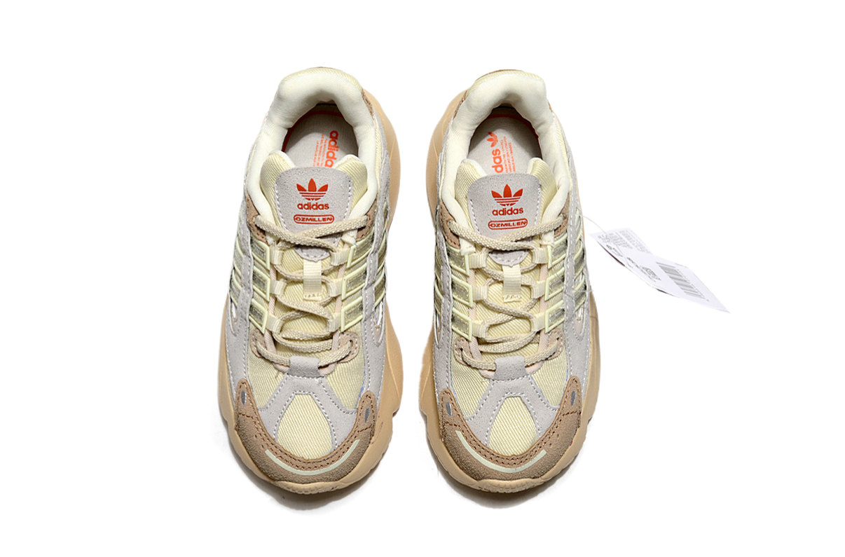 Adidas casual shoes " beige, light grey, and a very light cream"