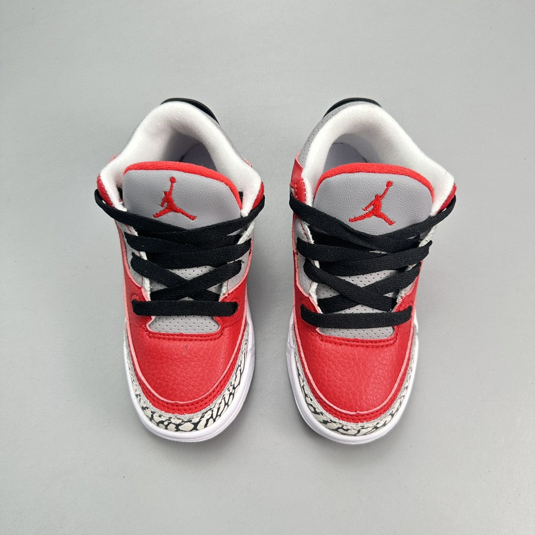 Jordan 3 children's shoes" red, white"